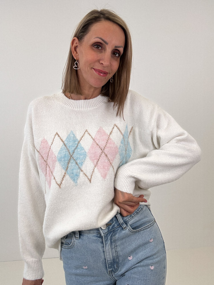 "Vercelli" kuscheliger Pullover aus Viscose - creme