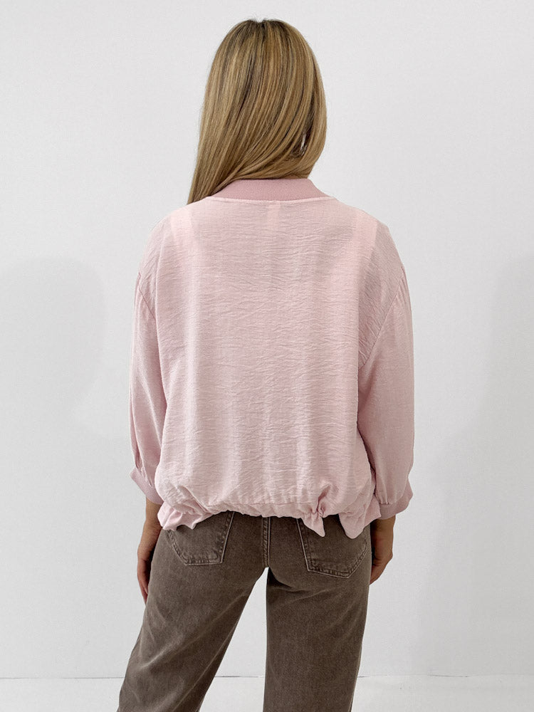 "Trulli" stylischer Blouson aus Viscose - hellrosa