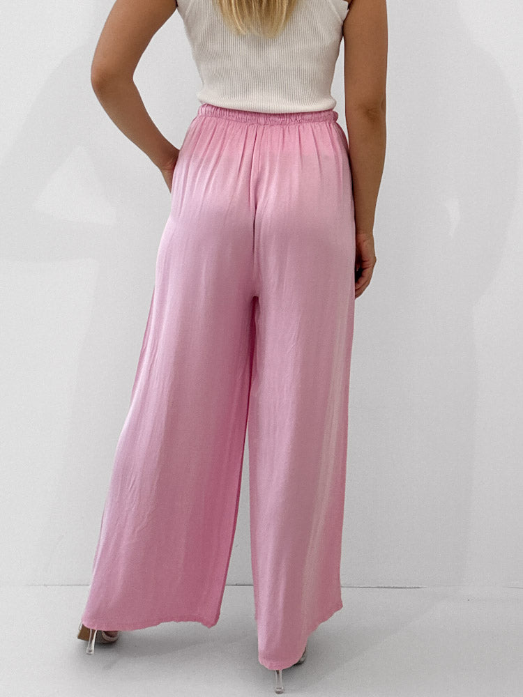 "Silky" tolle Hose aus Viscose - rosa