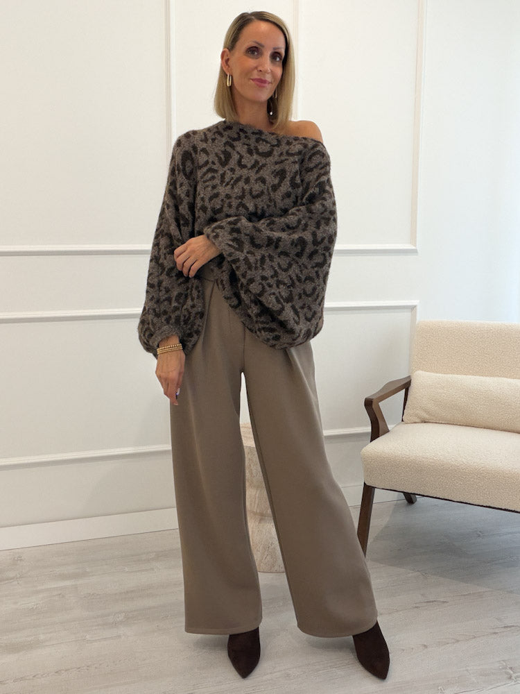 "Felicia Leo" stylischer Pullover - braun/mocca