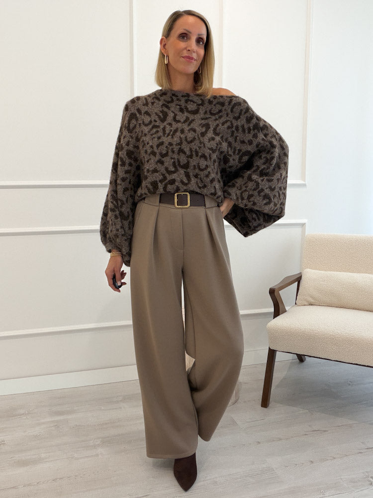 "Felicia Leo" stylischer Pullover - braun/mocca