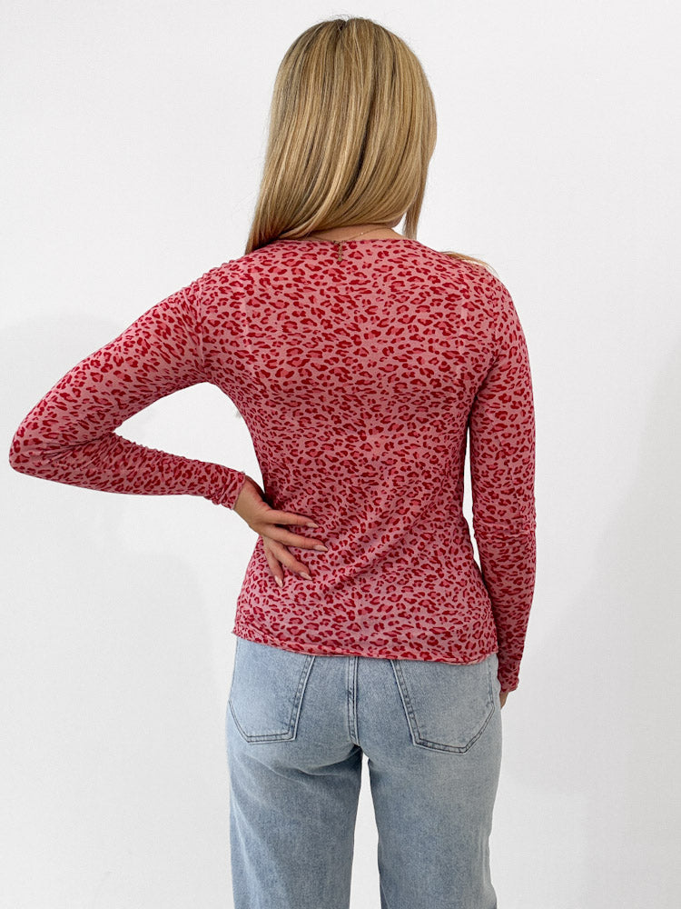 "Como Leo 2.0" kuscheliges Cashmere Longshirt - rot