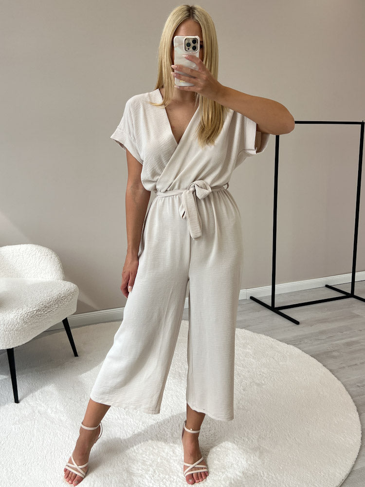 "Sunshine" stylischer Jumpsuit - beige