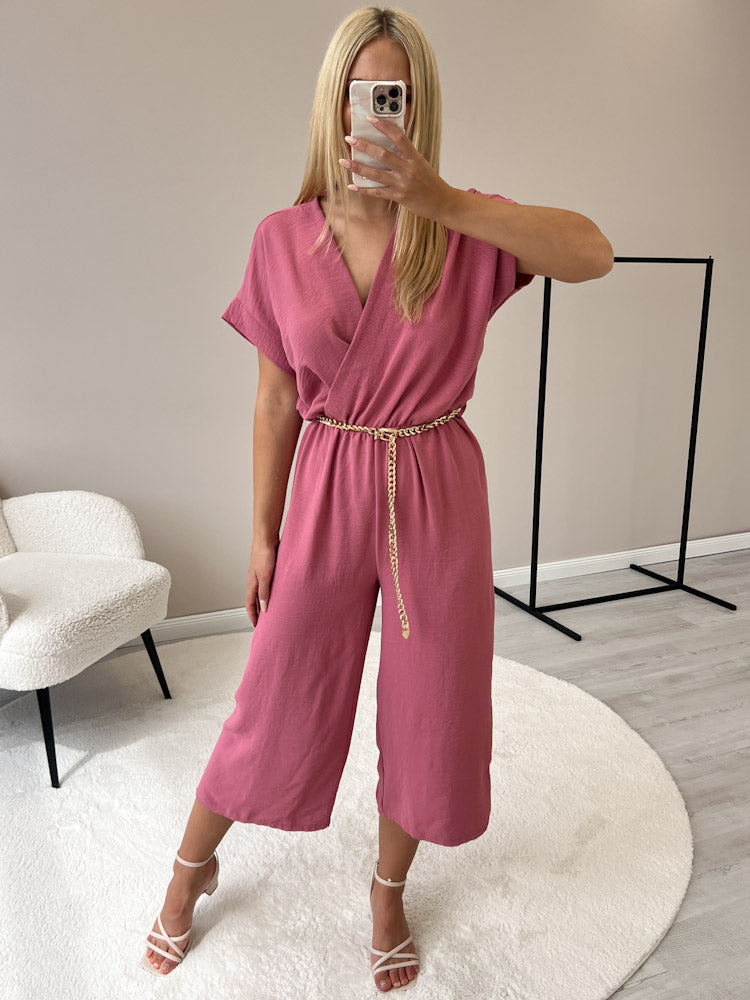 "Sunshine" stylischer Jumpsuit - beere