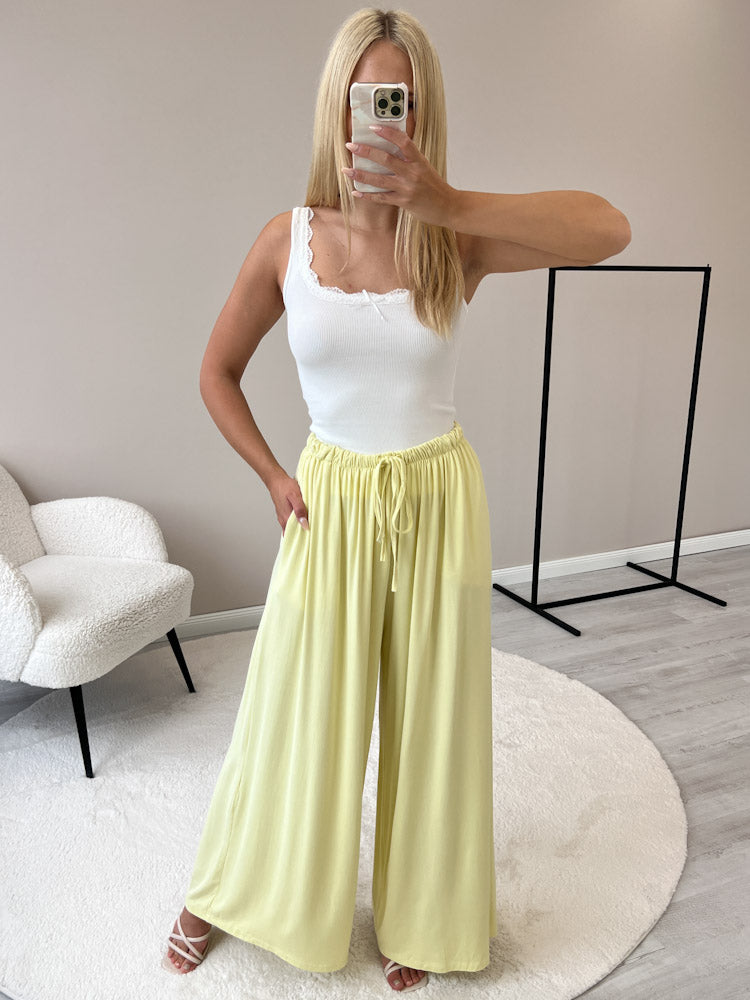 "Pienza" weiche Hose aus Viscose - gelb