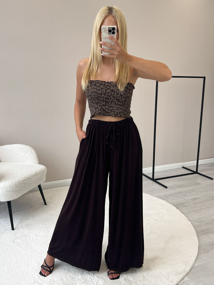 "Pienza" weiche Hose aus Viscose - braun