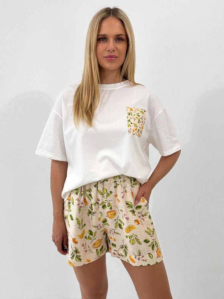 "Lemon" Short aus Viscose - hellbeige