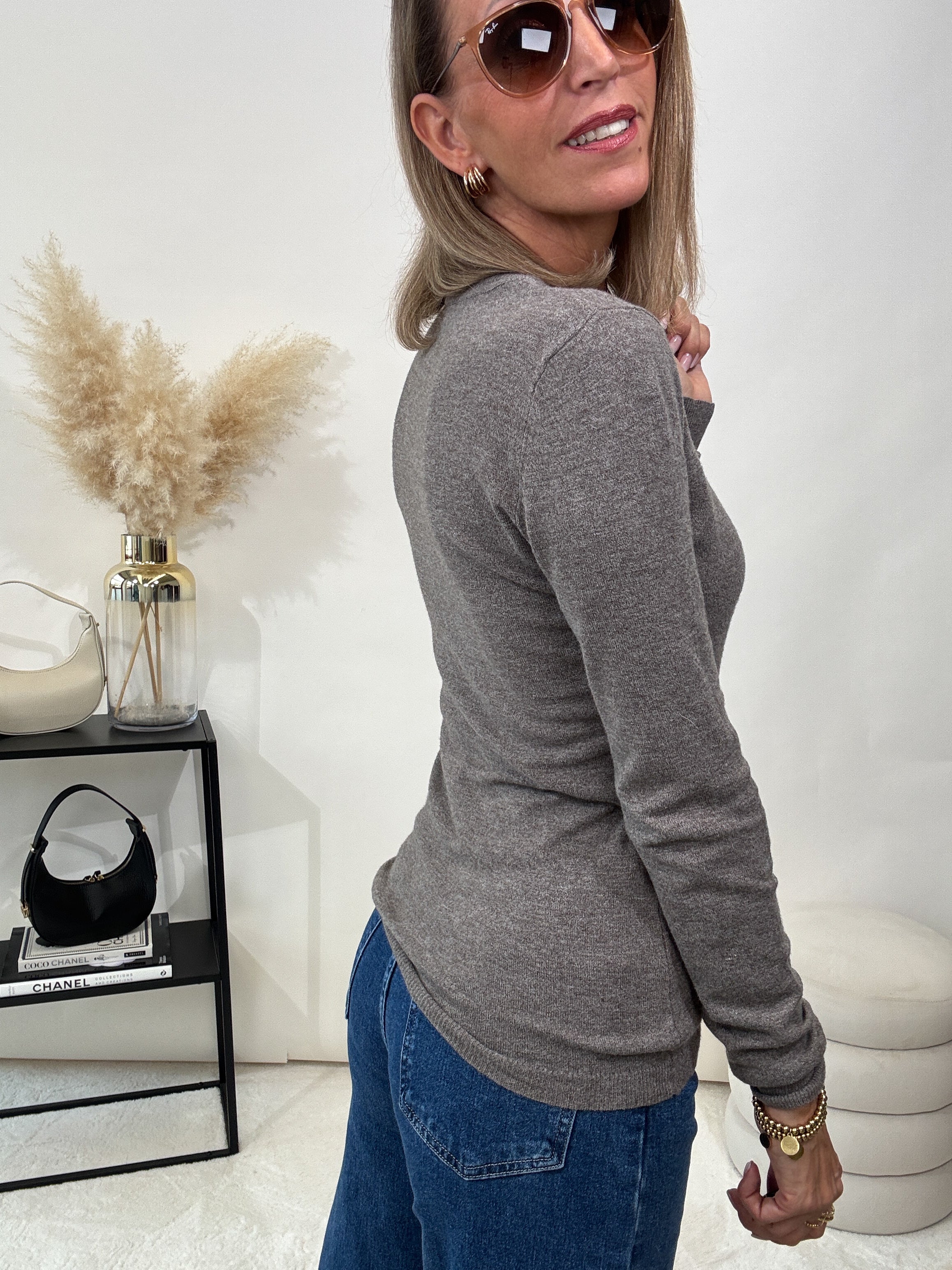 "Cushy" kuscheliger Cashmere Pulli - mocca