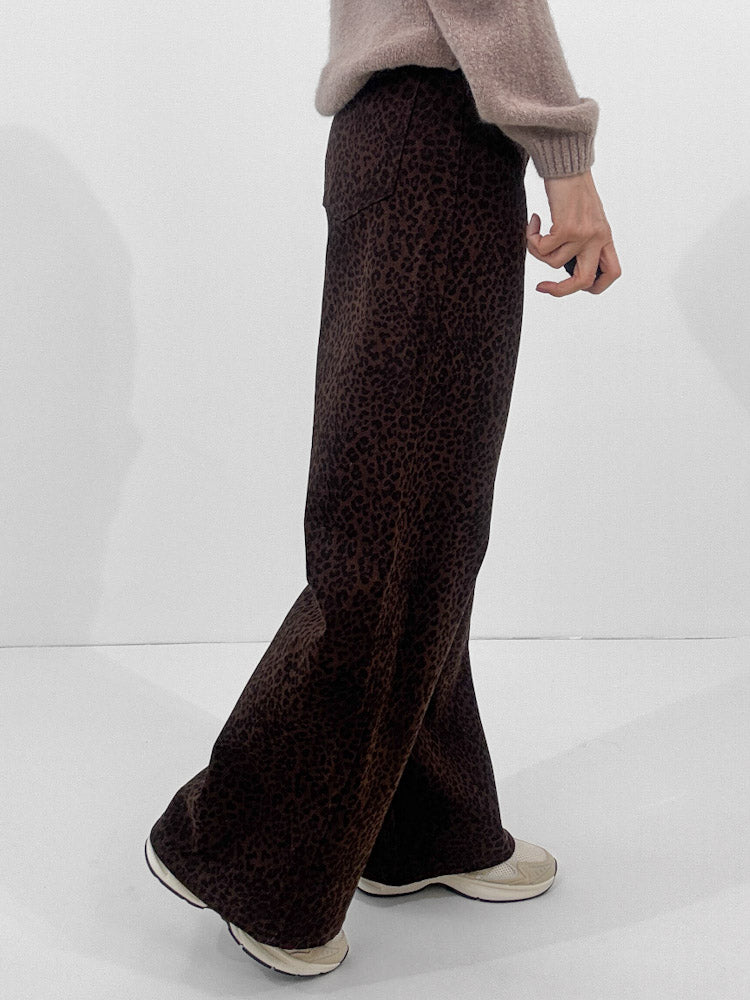 "Brownie Leo" Wide Leg Jeans - chocobraun