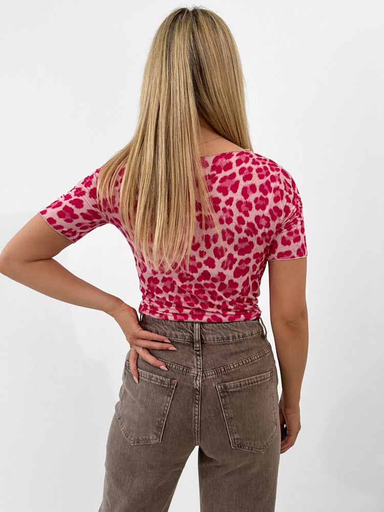 "Como Leo T-Shirt" weiches Cashmere Shirt - pink
