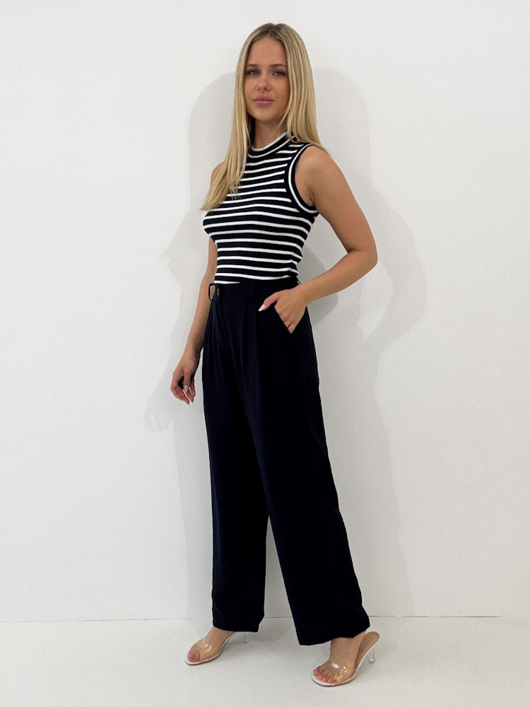 "Vento" luftige Hose aus Viscose - navy