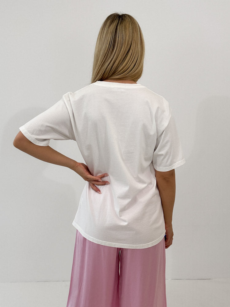 "Saint Tropez" schickes Statement Shirt - weiß