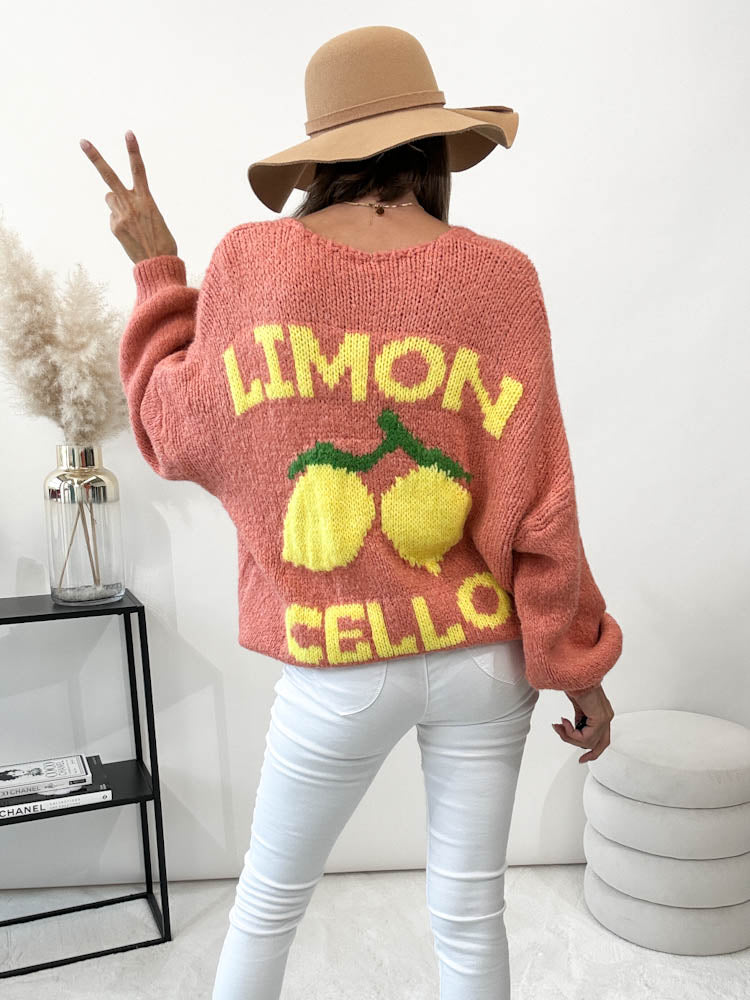 "Limon Cello" kuscheliger Cardigan - dk.peach