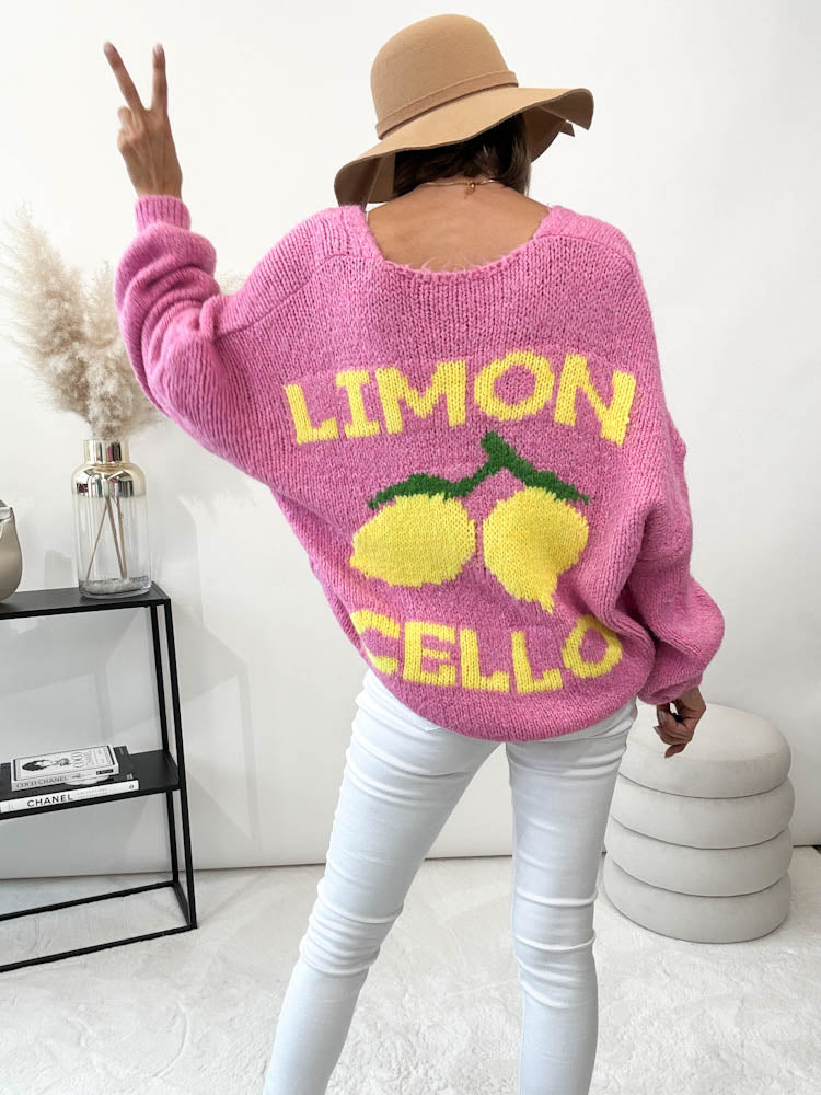 "Limon Cello" kuscheliger Cardigan - pink