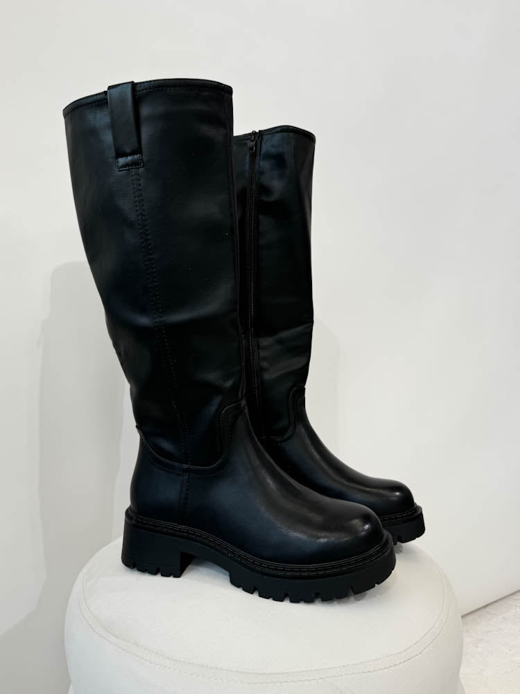 "Trendy High" hoher Stiefel - schwarz