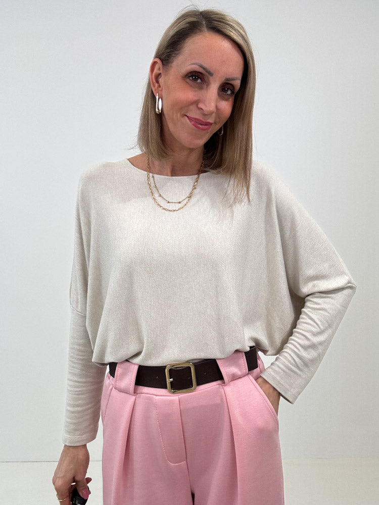 "Pari" elastische Hose aus Viskose  - rosa