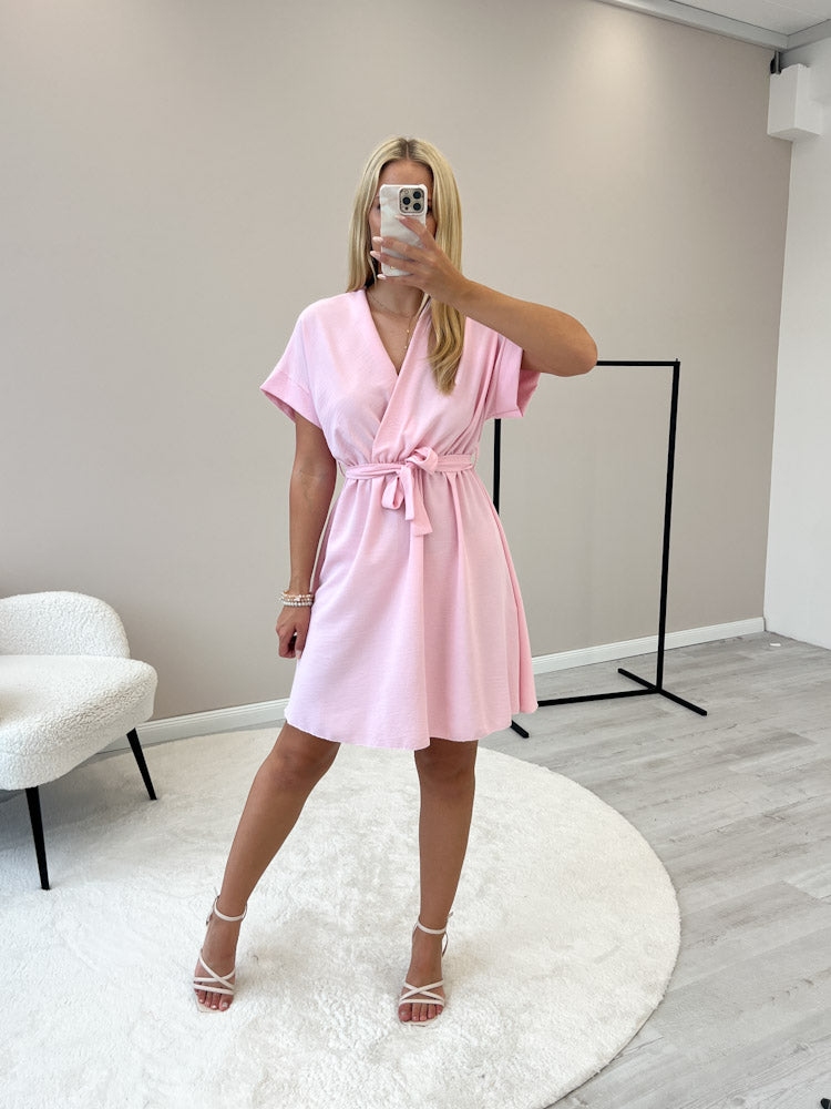 "Sunshine Midi" süßes Sommerkleid - hellrosa
