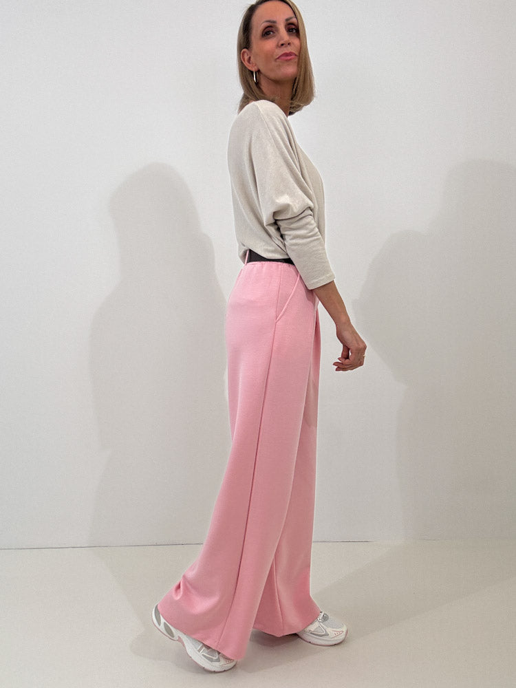 "Pari" elastische Hose aus Viskose  - rosa