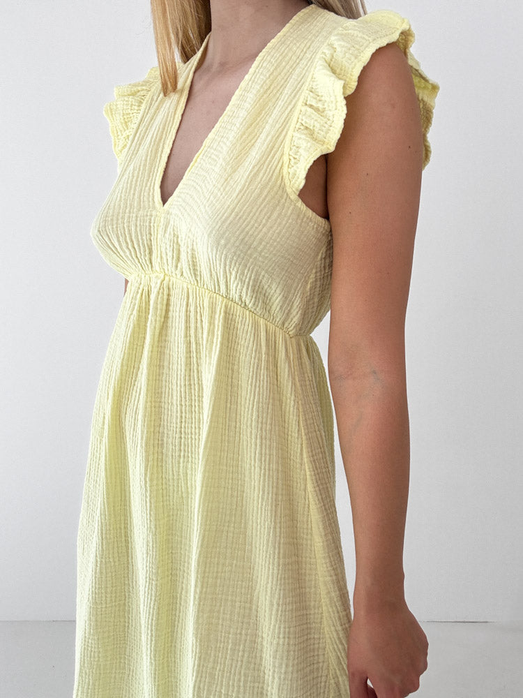 "Pianosa Midi"- tolles Midikleid aus Musselin - lemon ice