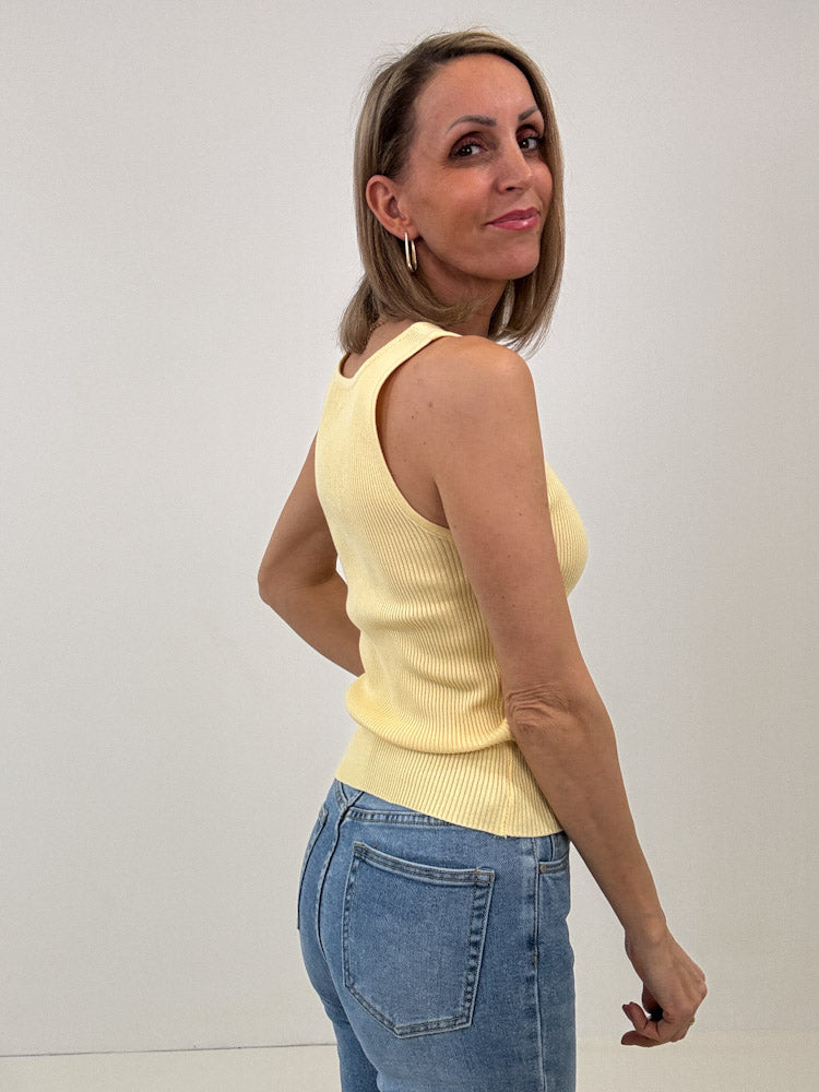 "Petalo" süßes Top aus Viscose - hellgelb