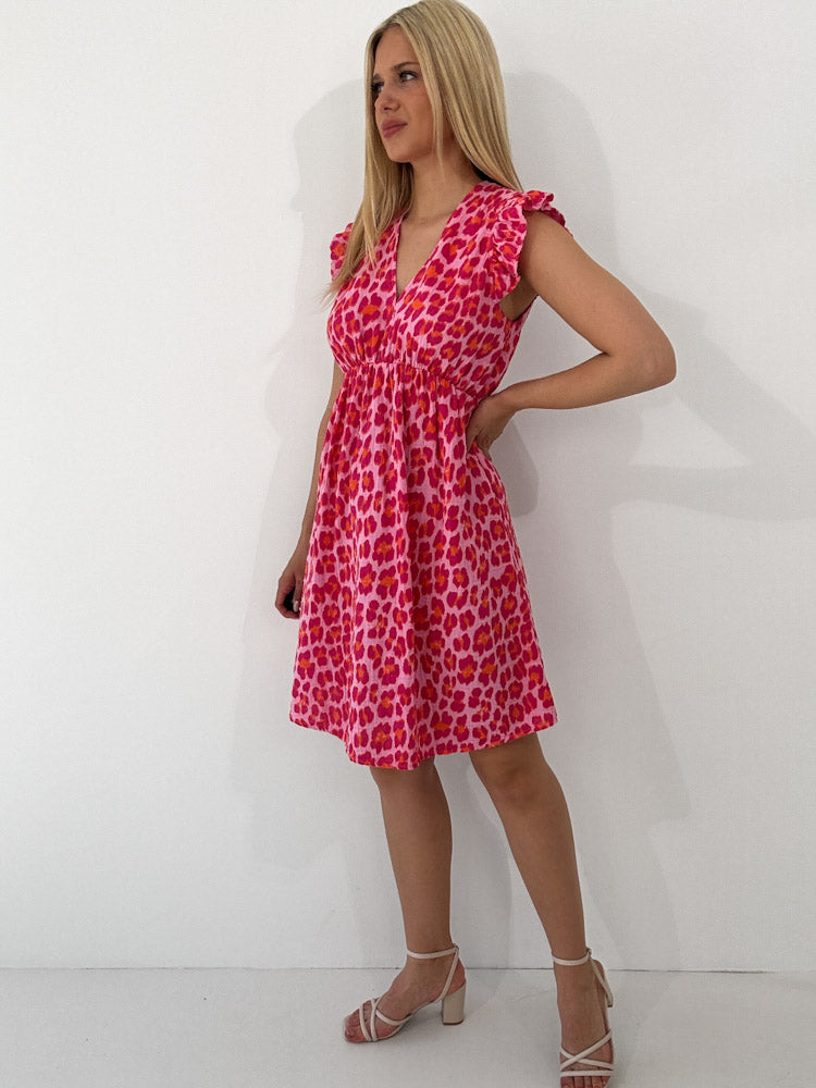 "Pianosa Leo Midi"- tolles Midikleid aus Musselin - pink/orange