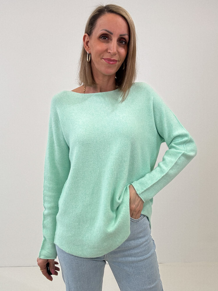 "Vicenza" weicher Pullover mit Viscose - mint