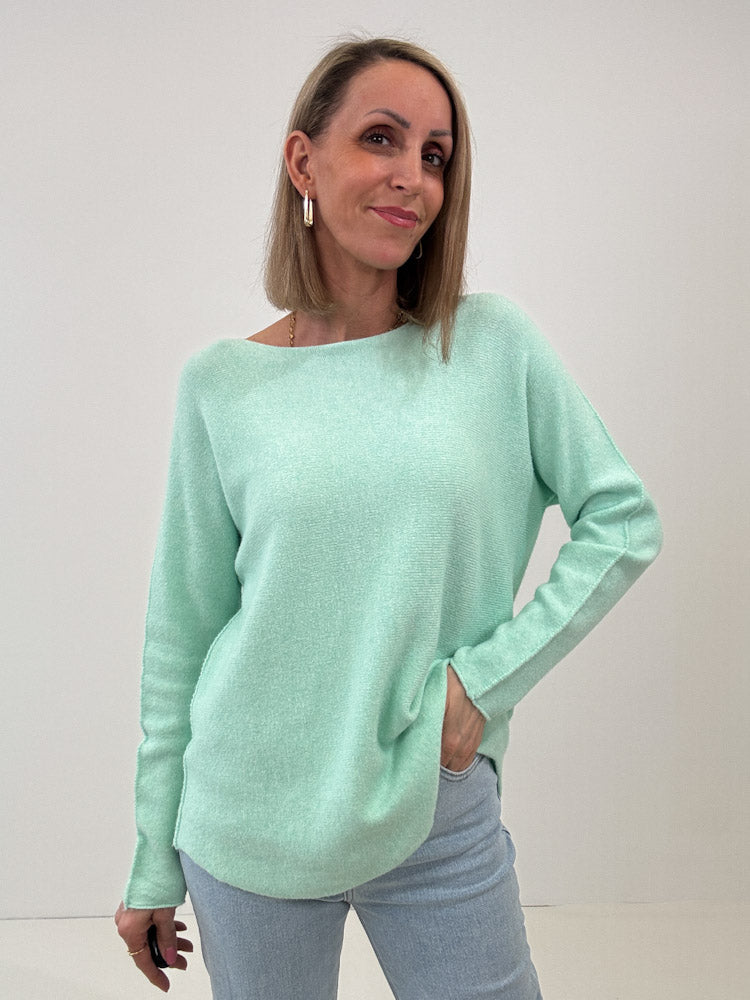 "Vicenza" weicher Pullover mit Viscose - mint