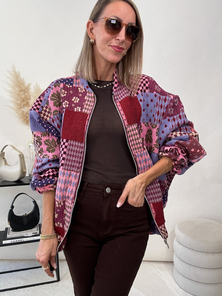 "Livorno" coole Bomberjacke aus Baumwolle - bunt