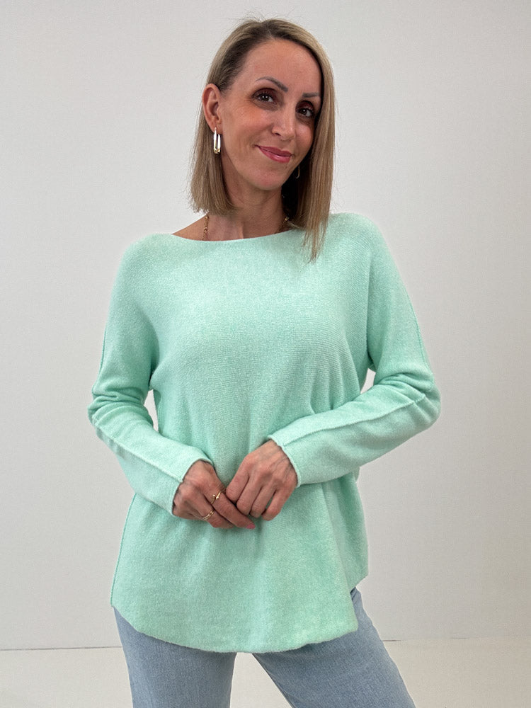 "Vicenza" weicher Pullover mit Viscose - mint