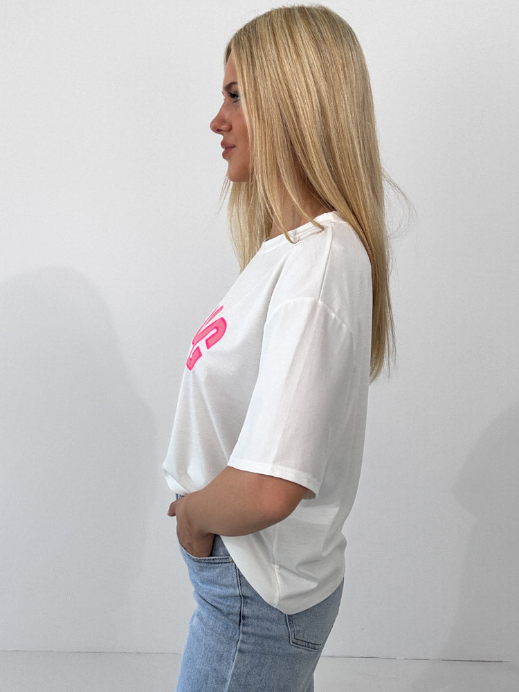 "Iconic Club" butterweiches T-Shirt  aus Viscose - weiß