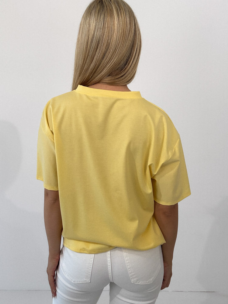 "Iconic Club" butterweiches T-Shirt  aus Viscose - gelb