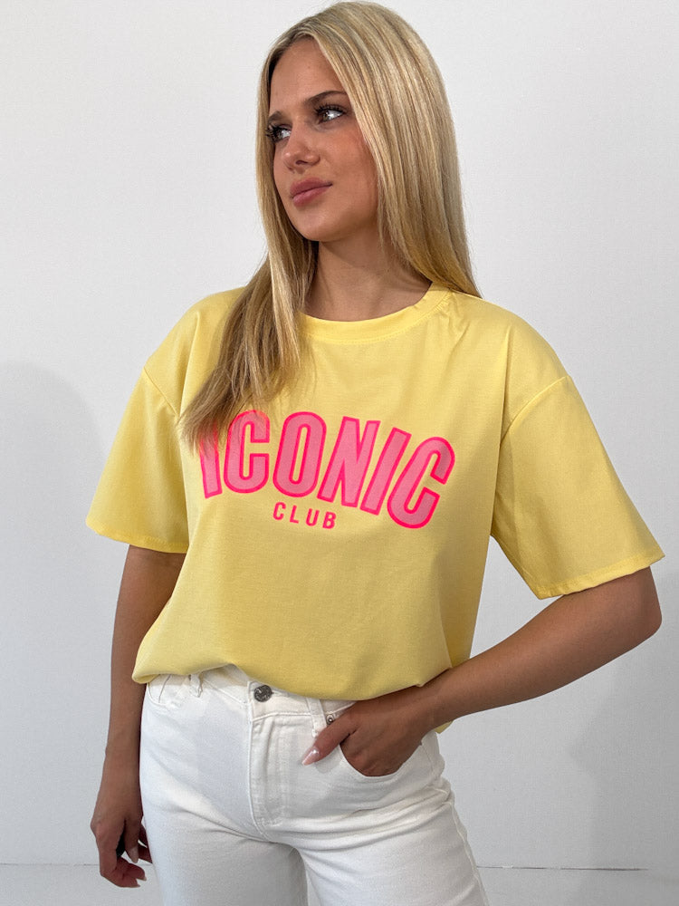 "Iconic Club" butterweiches T-Shirt  aus Viscose - gelb
