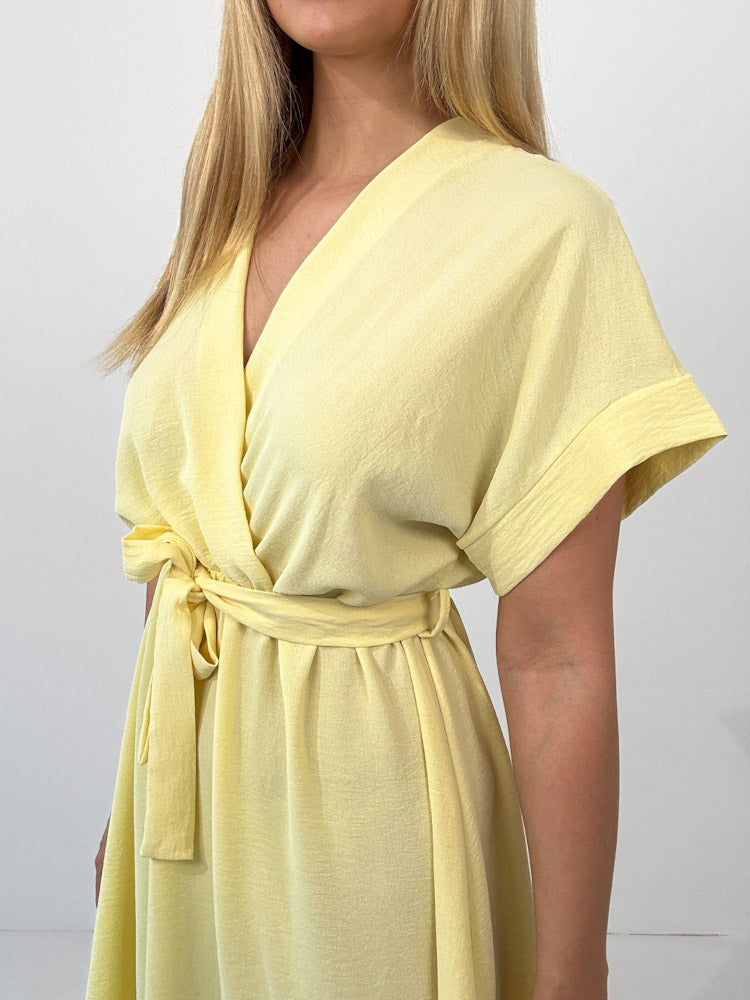 "Sunshine Midi" süßes Sommerkleid - lemon ice