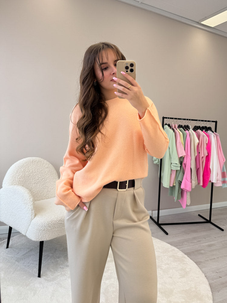 "Vicenza" weicher Pullover mit Viscose - apricot