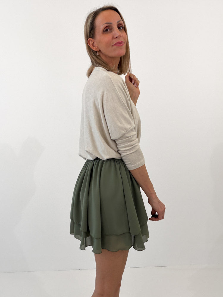 "Bella Skort" weicher Hosenrock - khaki