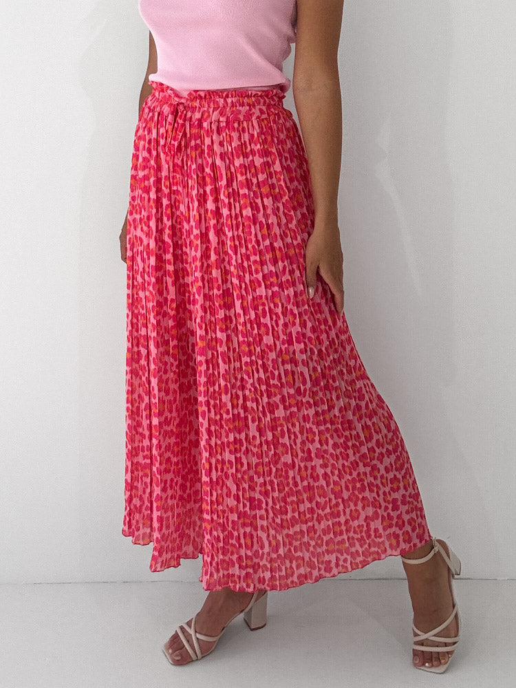 Leo Culotte Plisseehose  - pink/orange