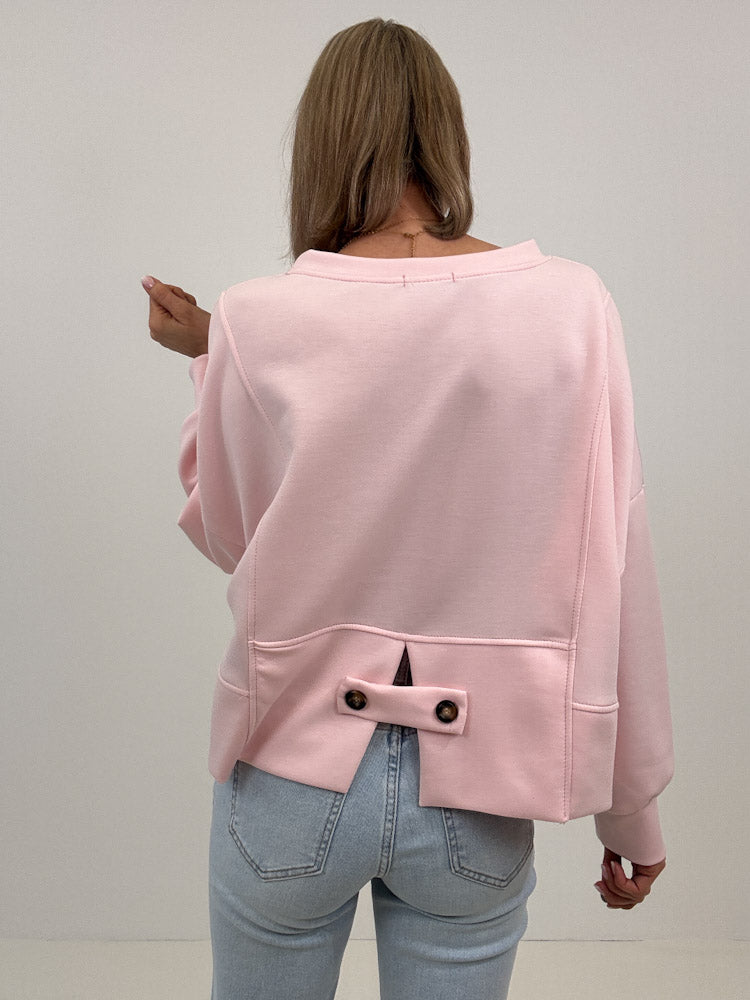 "Monza" stylischer Sweater mit Viscose - rosa