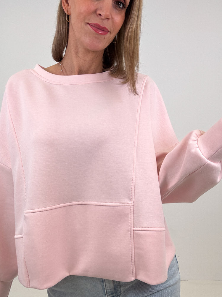 "Monza" stylischer Sweater mit Viscose - rosa