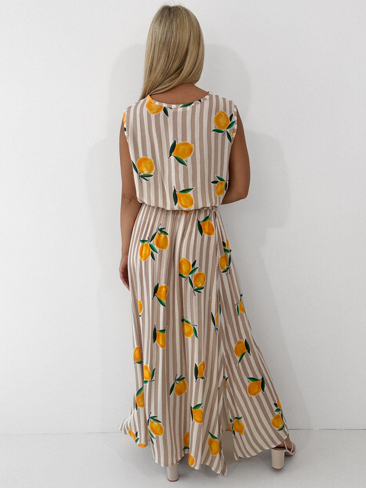 "Amalfi Lemon" Rock aus Viscose - beige