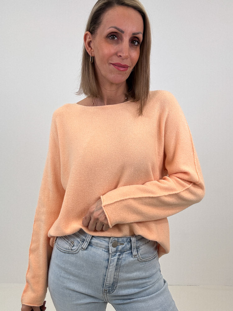 "Vicenza" weicher Pullover mit Viscose - apricot