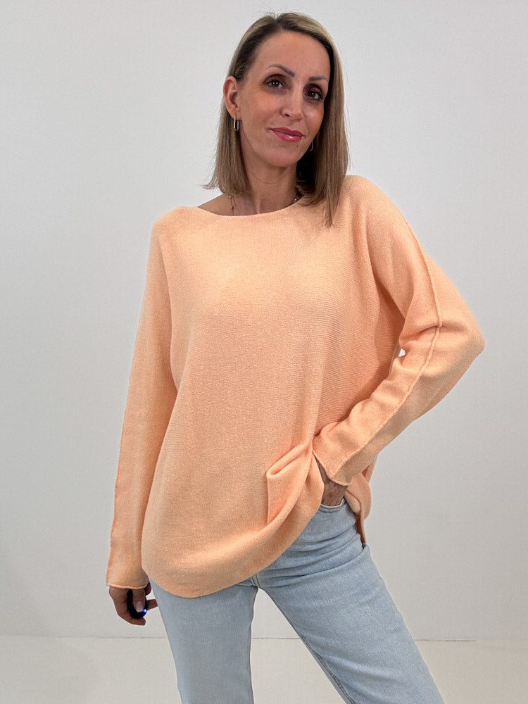 "Vicenza" weicher Pullover mit Viscose - apricot