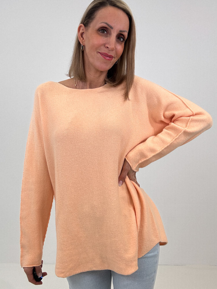 "Vicenza" weicher Pullover mit Viscose - apricot