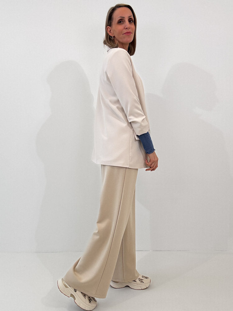 "Pari" elastische Hose aus Viskose  - beige