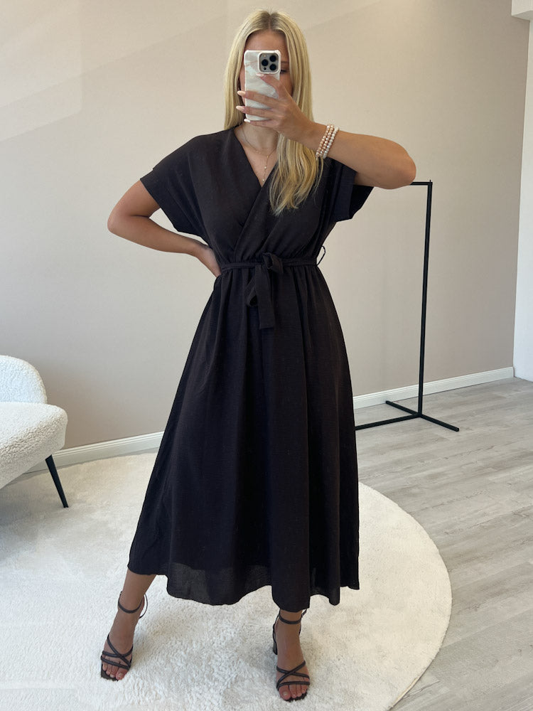 "Sunshine" schönes langes Kleid - choco braun