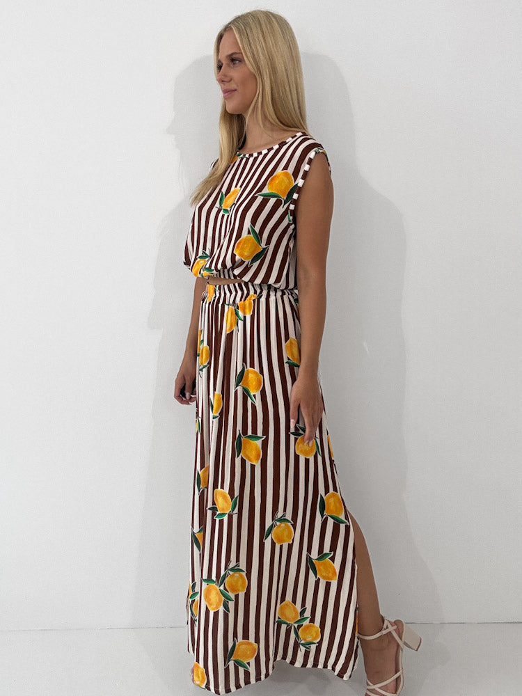 "Amalfi Lemon" Rock aus Viscose - braun