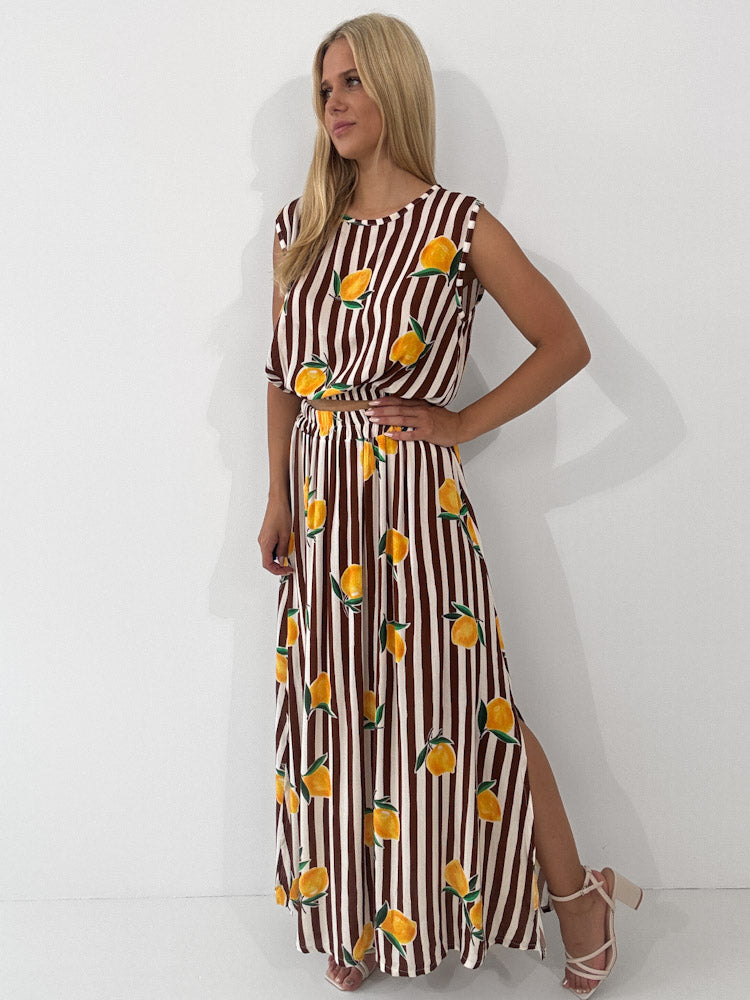 "Amalfi Lemon" Rock aus Viscose - braun