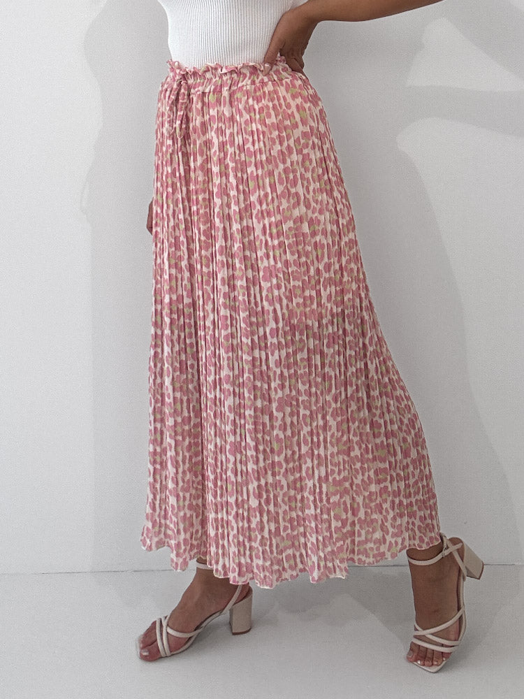 Leo Culotte Plisseehose  - rosa