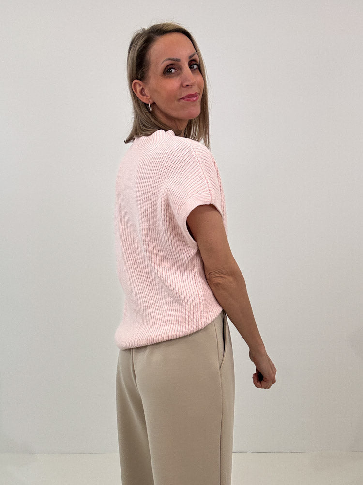 "Cozy Vest" weicher Strickweste aus Viscose - puderrosa