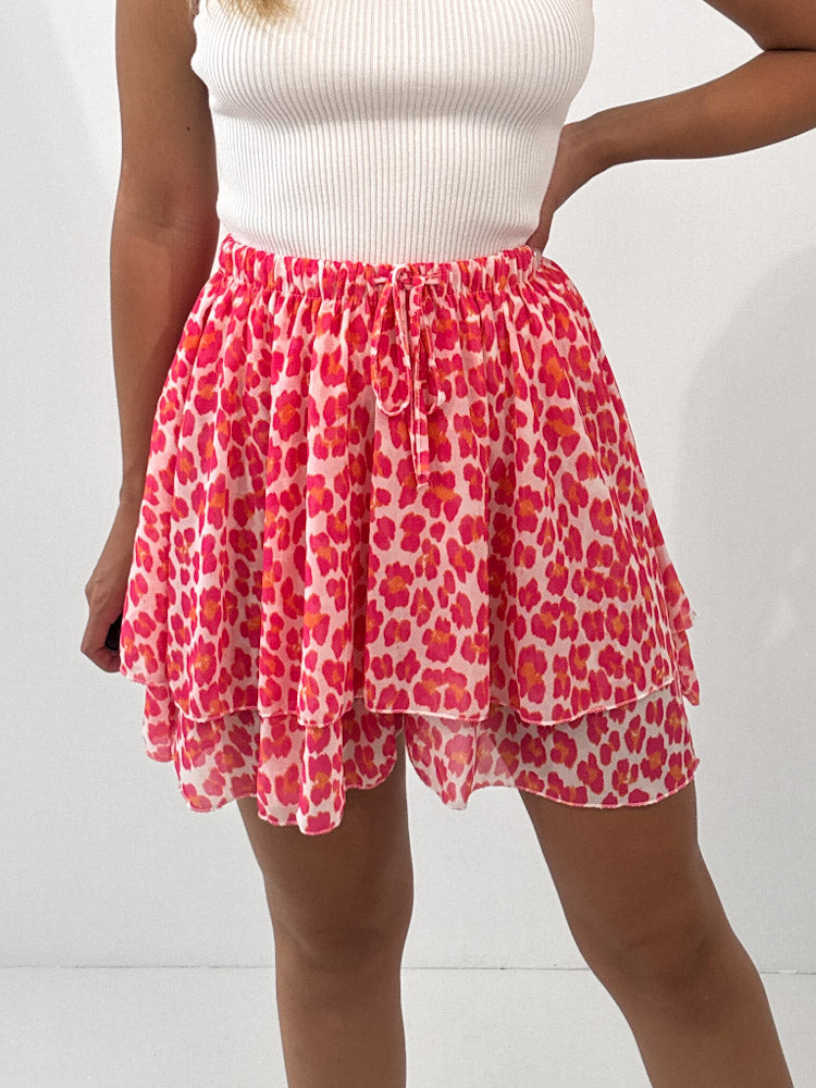 "Bella Skort Leo" weicher Hosenrock - pink/orange