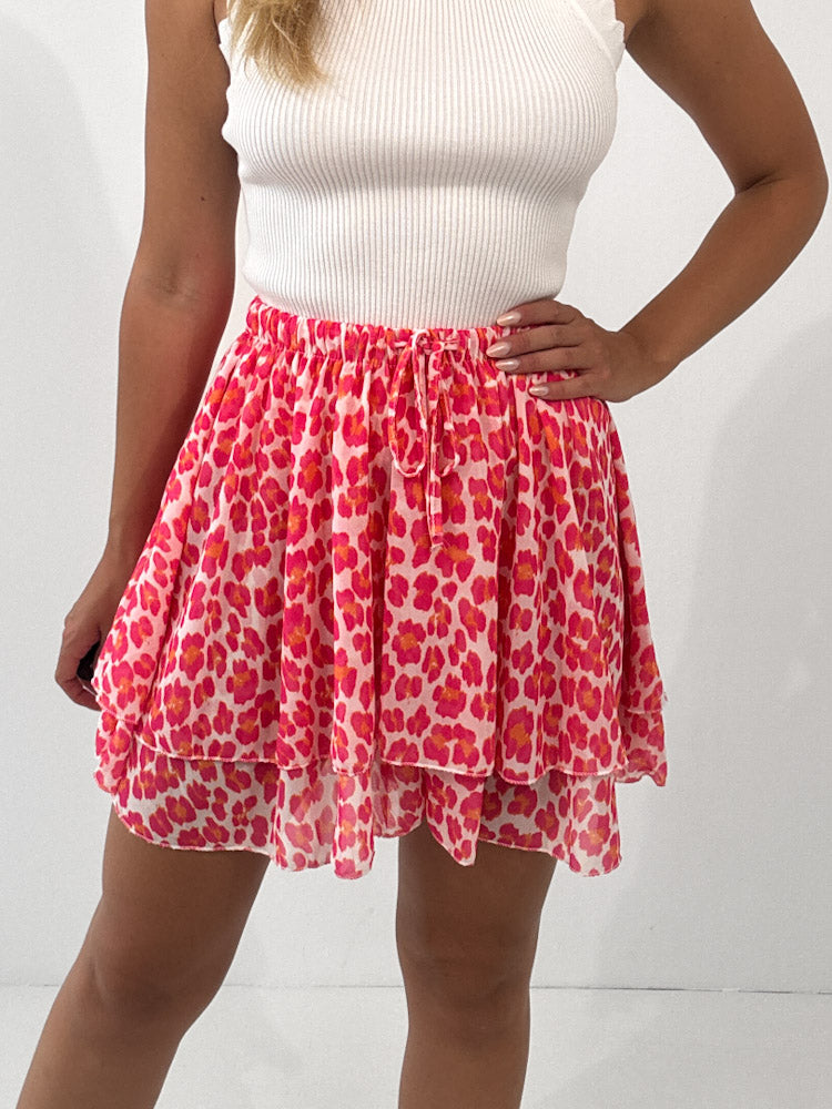 "Bella Skort Leo" weicher Hosenrock - pink/orange